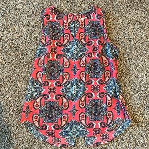 Paisley sleeveless blouse